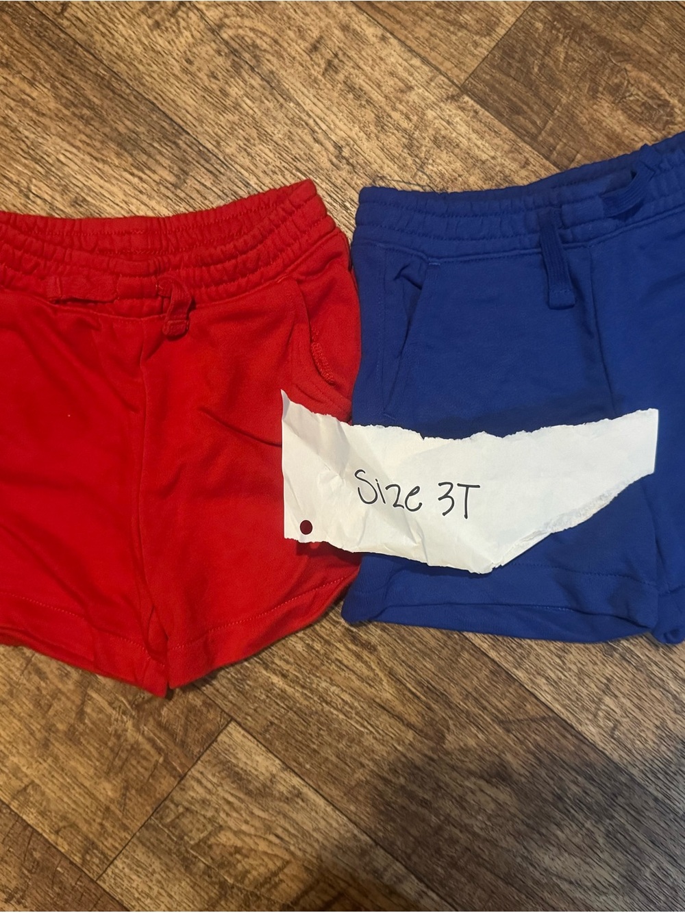 Kids 2-Pack Elastic Waist Shorts - Red & Blue